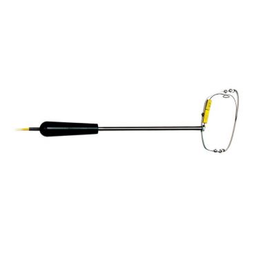 Cooper-Atkins 50069-K Type K Thermocouple Moving Surface Bow Probe With 8" Long 5/16" Diameter Shaft And 3/8" x 4 1/2" Sensor Strip And Cable With -40 to 500 Degrees F Temperature Range