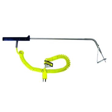 Cooper-Atkins 50264-K Type K Thermocouple 60-Degree Angle 1/4" Depth Patty Probe With 3/16" Diameter Shaft And 0.043" Diameter Rounded Tip And Coiled Retractable Cable With -100 to 500 Degrees F Temperature Range