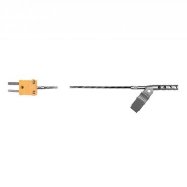 Cooper-Atkins 50302-K Type K Thermocouple Industrial Air Probe With 2 1/8" Long 1/4" Diameter Shaft And 1/4" Diameter Tip With Clip And Fiberglass-Jacketed Cable With 32 to 896 Degrees F Temperature Range