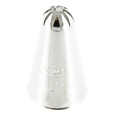 Ateco 504 Stainless Steel #504 Closed Star Standard Small Base Decorating Tube Piping Tip (August Thomsen)