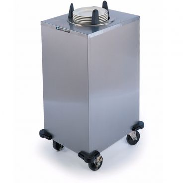 Lakeside 5109 Non-Heated Mobile Enclosed One Stack Dish Dispenser for 8 1/4" to 9 1/8" Plates
