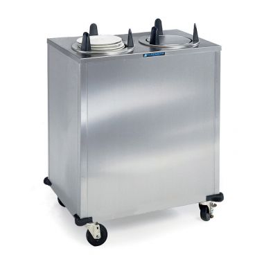 Lakeside 5206 Non-Heated Mobile Enclosed Two Stack Dish Dispenser for 5 7/8" to 6 1/2" Plates