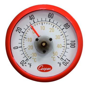 Cooper-Atkins 535-0-8 Red 1-1/2" Cooler Thermometer