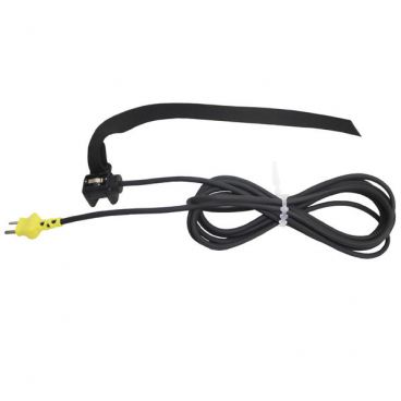 Cooper-Atkins 54011-K Type K Thermocouple Pipe Strap Probe With 11" Long Elastic Strap For Up To 3.3" Maximum Diameter And 10 ft Straight Polyurethane Cable With -25 To 300 Degrees F Temperature Range