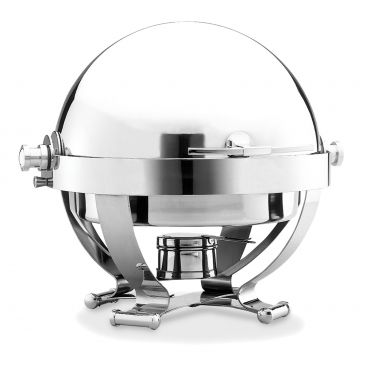Walco 54130CR 6 qt. Satellite Round Stainless Steel Chafer