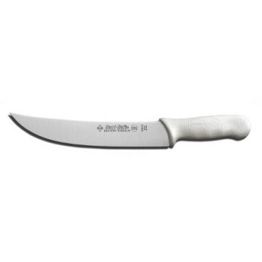Dexter Russell 05533 Sani-Safe 10" Cimeter Steak Knife with High Carbon Steel Blade and White Polypropylene Handle