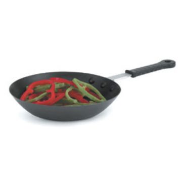 Vollrath 59910 Carbon Steel 9 3/8" French Style Non Stick Fry Pan with SteelCoat x3 Coating