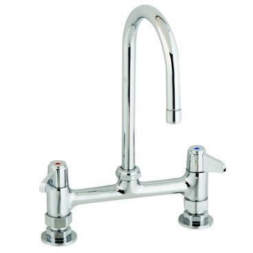 Equip by T&S Brass 5F-8DLS05 14" Deck Mount Gooseneck Faucet with Lever Handles