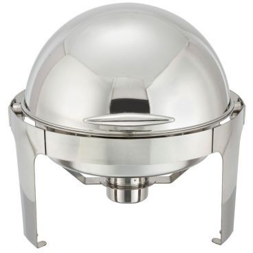 Winco 602 Madison 6 Qt. Stainless Steel Round Chafer