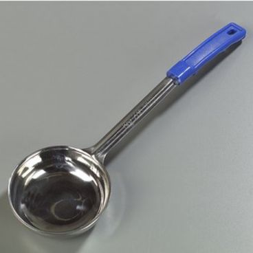 Carlisle 604392 Stainless Steel Measure Miser 8 Ounce Solid Portion Server with Blue Handle