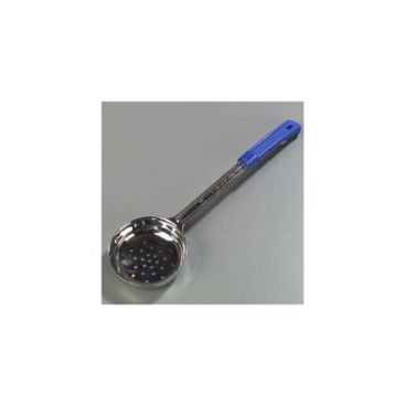 Carlisle 604393 Stainless Steel Measure Miser 8 Ounce Perforated Portion Server with Blue Handle