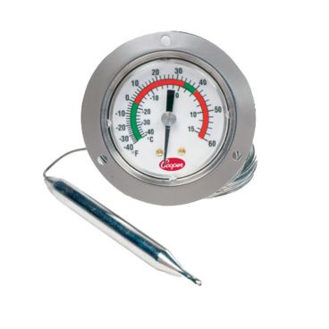 Cooper-Atkins 6142-58 -40/60F Front Flange Back Connect Panel Thermometer with 240” Capillary