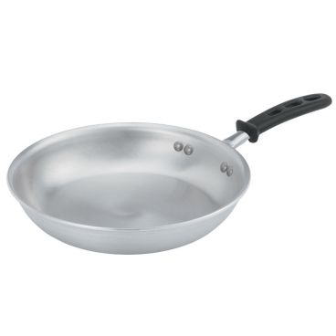 Vollrath 67910 Aluminum Wear Ever 10" Fry Pan with Natural Finish and Silicone TriVent Handle