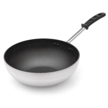 Vollrath 68120 Aluminum 11" Non Stick Stir Fry Pan with SteelCoat and TriVent Silicone Handle