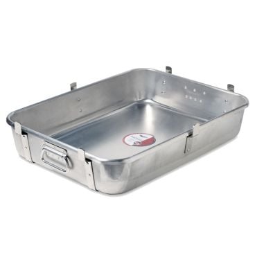 Vollrath 68362 Wear-Ever 29.5 Qt. Aluminum Roast Pan Bottom with Straps and Handles (Bottom) - 24" x 18" x 4 3/4"