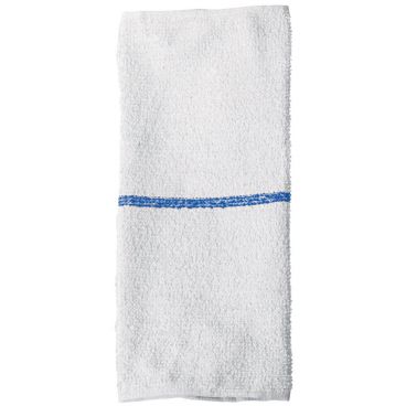 Chef Revival 700BRT-BLS 16" x 19" 100% Cotton Blue Striped Bar Towel
