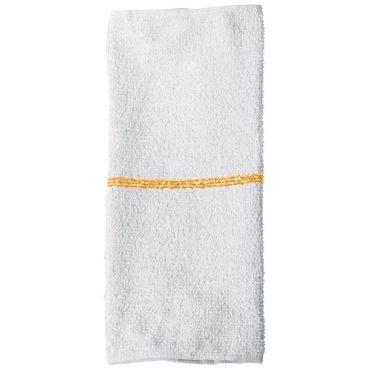 Chef Revival 700BRT-GLS 16" x 19" 100% Cotton Gold Striped Bar Towel