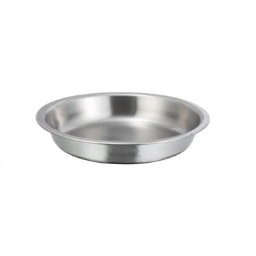 Winco 708-FP 6 Qt. Stainless Steel Round Food Pan for 708 Crown Chafer