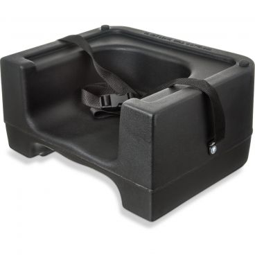 Carlisle 7114-103 Black Plastic Two-Sided Booster Seat with Safety Strap