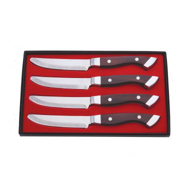 Walco 71GIFTCP 4-Knife Hard Black Case Chop Knife Gift Box