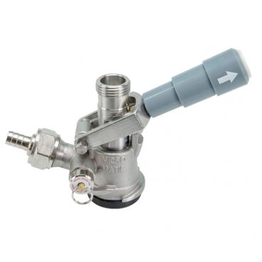 Micro Matic 7485SS 3 13/16" Stainless Steel Probe And Body D System American Sankey Keg Coupler With Gray Lever Handle