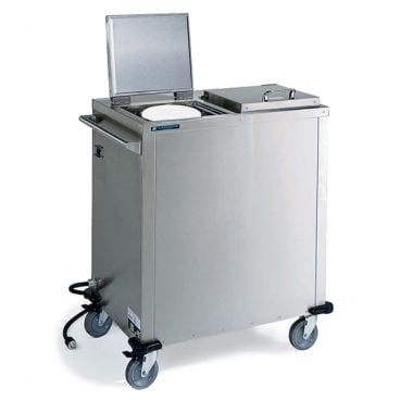 Lakeside 7511 Mobile Convection Heated Two Stack Plate Dispenser Cabinet, 7"-10-1/4" Plates, 220/60/1