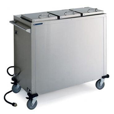 Lakeside 7512 Mobile Convection Heated Three Stack Plate Dispenser Cabinet, 7"-10-1/4" Plates, 220/60/1