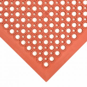 Teknor Apex 755-101 / T30S0035RD T30 Competitor 3' x 5' Red Anti Fatigue Floor Mat with Bevel Edge