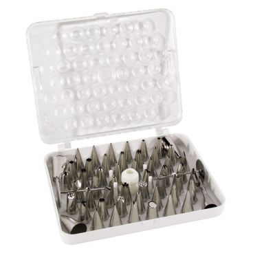 Ateco 783 Stainless Steel 55 Piece Pastry Tube Decorating Set (August Thomsen)