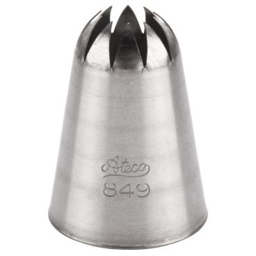 Ateco 849 Stainless Steel #849 Closed Star Standard Large Base Decorating Tube Piping Tip (August Thomsen)