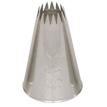 Ateco 865 Stainless Steel #865 French Star Standard Medium Base Decorating Tube Piping Tip For 1" Couplers (August Thomsen)