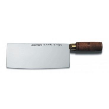 Dexter Russell 08051 8" Traditional Series Chinese Chef's Knife with High-Carbon Stainless Steel Blade and Walnut Handle