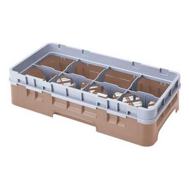 Cambro 8HS434184 Beige 8 Compartment 5-1/4 Inch Half Size Camrack Glass Rack