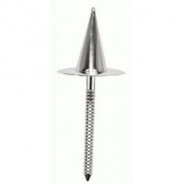 Ateco 910 Stainless Steel 1 5/8" Diameter x 3 1/4" Long "Witches Hat" Flower Nail (August Thomsen)