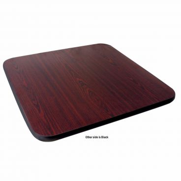 Johnson-Rose 91225 24 x 45 inch Rectangular Reversible Particle Board/Melamine Table Top, Mahogany/Black