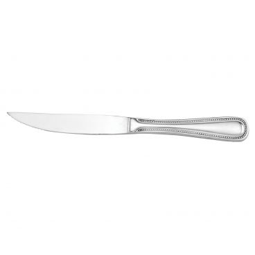 Walco 9222 9-5/16" Classic Bead 18/10 Stainless Steel Solid Handle Steak Knife