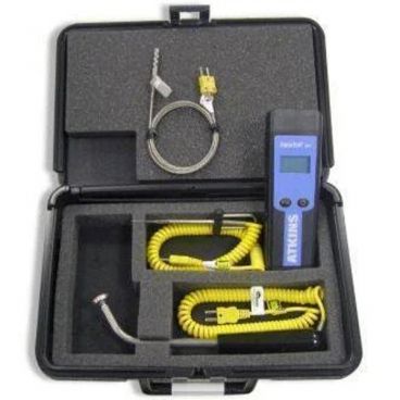 Cooper-Atkins 93086-K VersaTuff 386 5-Piece Type K Thermocouple Foodservice Kit With 1 Thermocouple Thermometer, 1 Bell Surface Probe, 1 MicroNeedle Probe, 1 Clip-Mount Oven Probe And Medium Case With -40 To 1832 Degrees F Temperature Range