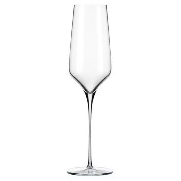Libbey 9332 Master's Reserve Prism 8 oz ClearFire Champagne Flute Glass With HD2 Rim