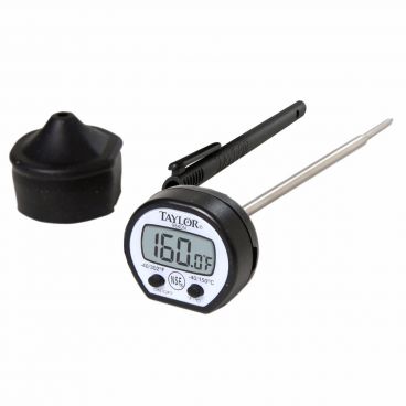 Taylor 9840RB Classic Instant Read Pocket Thermometer with 5" Probe and Rubber Boot