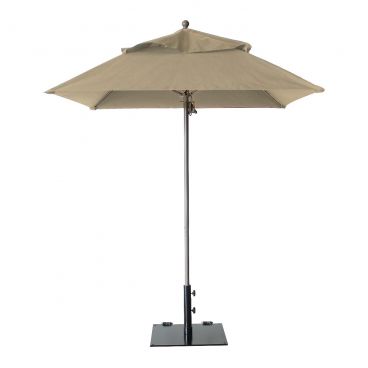 Grosfillex 98660331 Khaki Windmaster 6 1/2 ft Square Canopy Umbrella