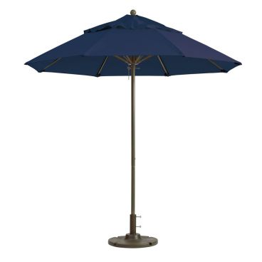 Grosfillex 98826031 Navy Windmaster 9 ft Round Recacril Canopy Umbrella