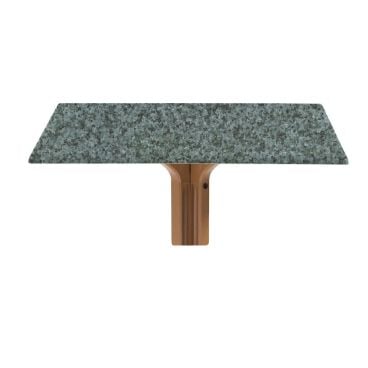 Grosfillex 99530025 Granite Green 24" x 32" Rectangular Molded Melamine Outdoor Table Top
