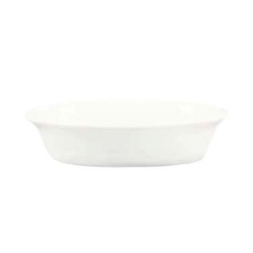 CAC BKW-9 6.75" Accessories Oval Porcelain Baking Dish/Bone White