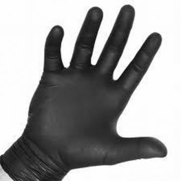 Akers BN903-PF Black Powder Free Nitrile General Purpose Large Gloves