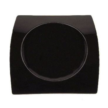 CAC FSB-21-BLK 12" Porcelain Rectangular Fashion Bridge Platter/Black