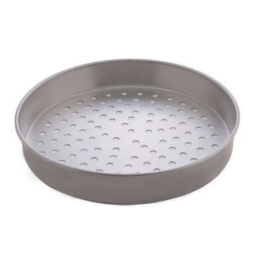American Metalcraft HA4008-P 8" x 1" Perforated Straight Sided Heavy Weight Aluminum Pizza Pan