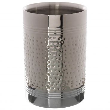 American Metalcraft HMWC75 Hammered Stainless Steel Insulated Wine Cooler - 4-3/4" Diameter