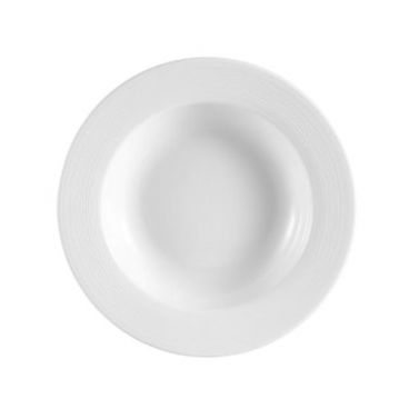 CAC HMY-110 18 oz. Porcelain Harmony Round Pasta Bowl/Super White