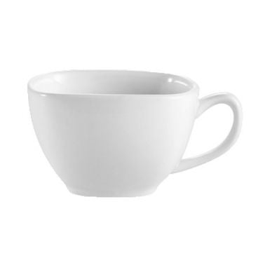CAC KSE-1 8 oz. Porcelain Kingsquare Square Coffee Cup/Super White
