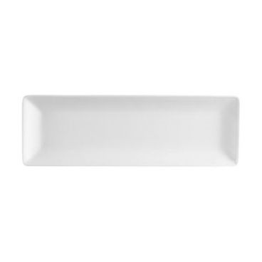 CAC China LON-12 10.5" Porcelain Rectangular Long Island Platter/Bone White